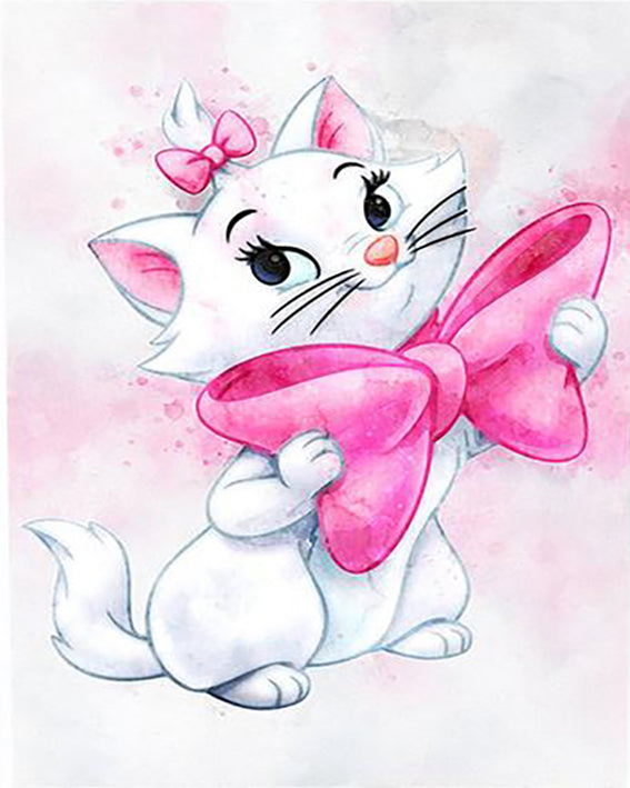 White Cat Paint by Numbers