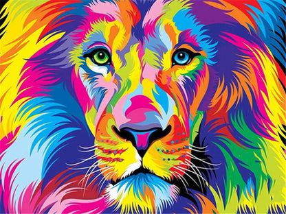 Colorful Lion Paint by Numbers