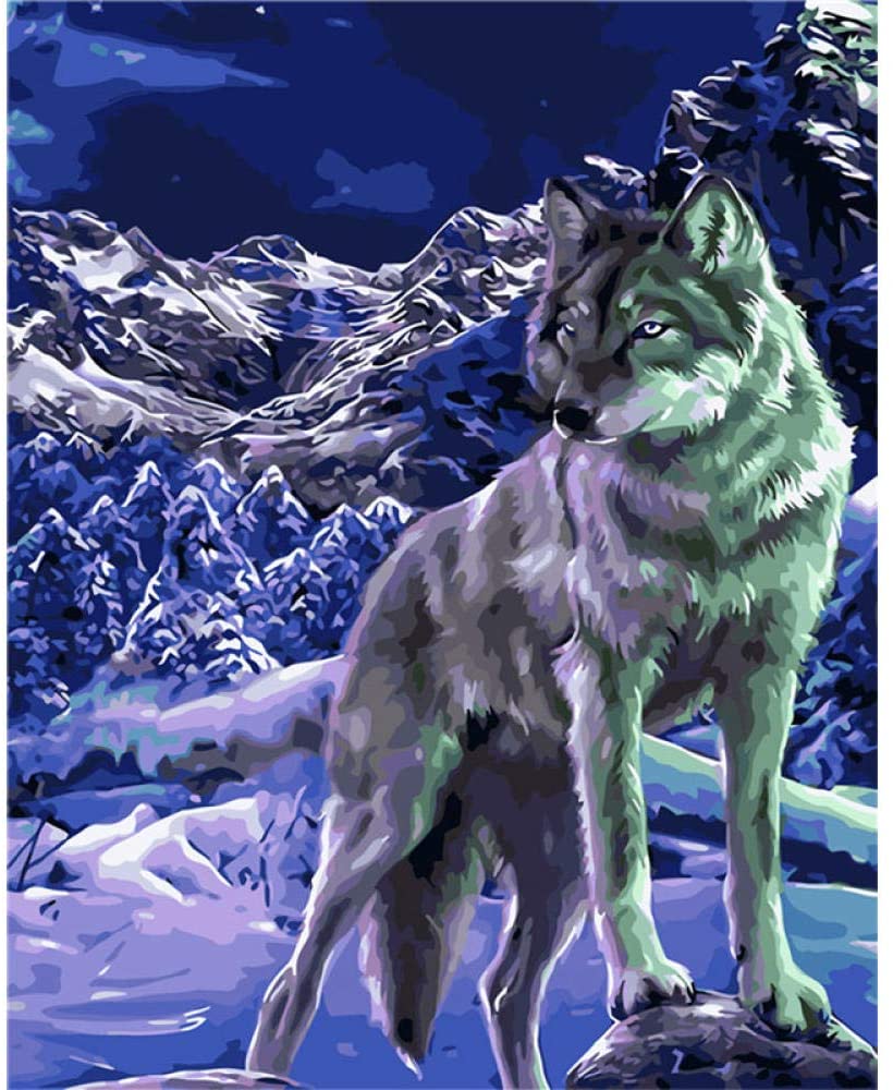 Wolf Paint by Numbers for Humans