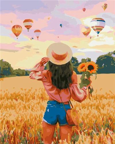Champ de blé Peinture par numéros