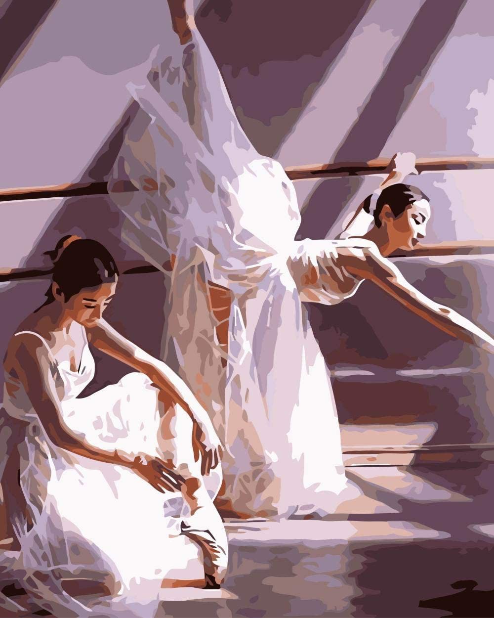 Danseuse en blanc Peinture par numéros