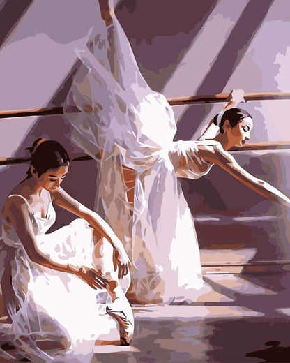 Danseuse en blanc Peinture par numéros