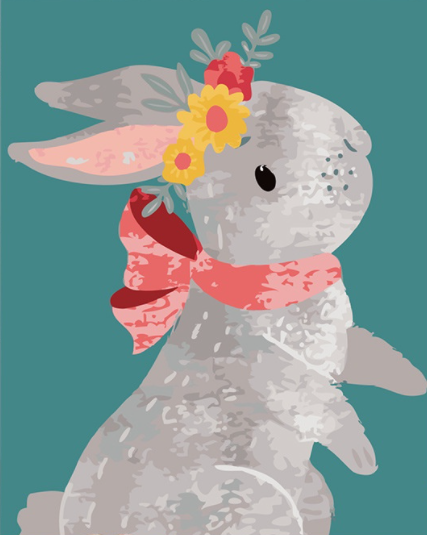 Grey Rabbit Paint by Numbers