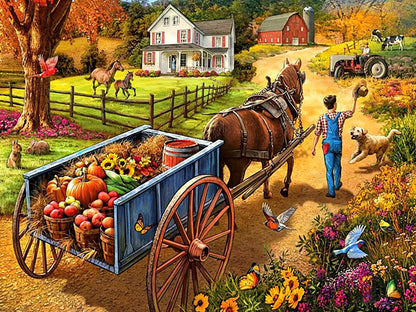 Herding Cattle Paint by Numbers