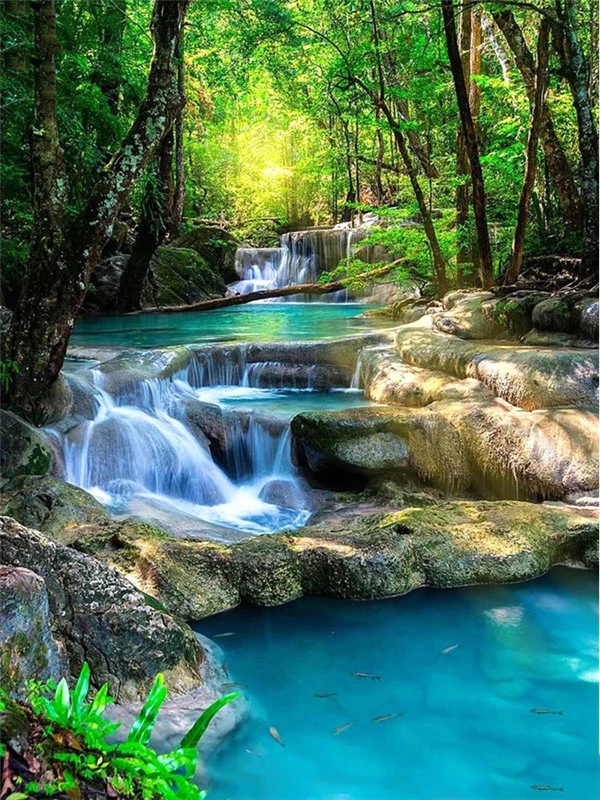 Mountain Stream Paint by Numbers