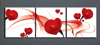 Peinture par numéros : Fleurs rouge sang