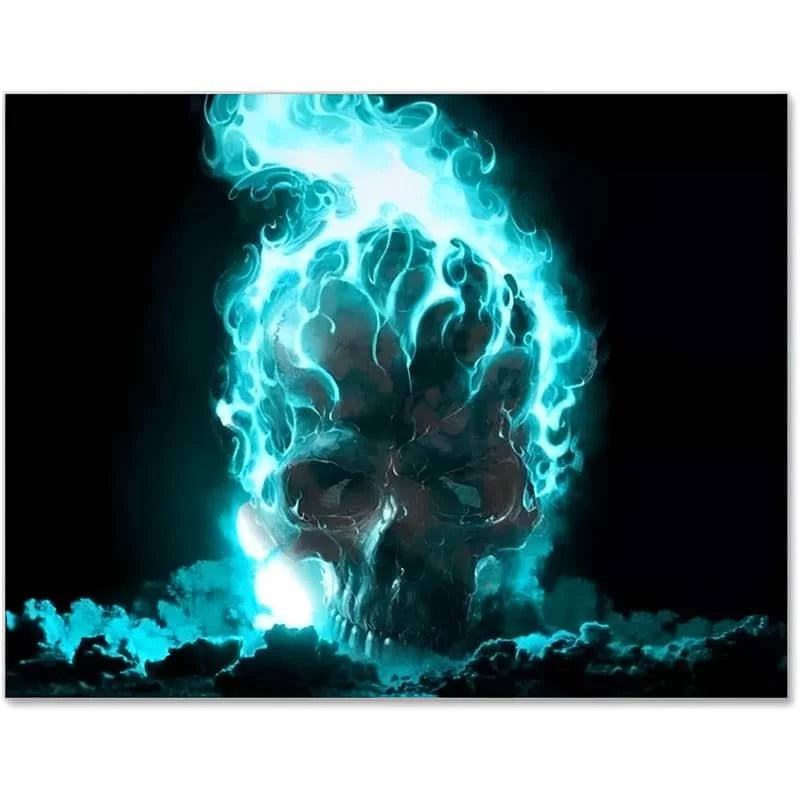 Peinture par numéros Crâne bleu