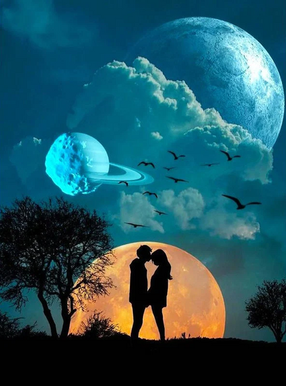 Moon Paint by Numbers