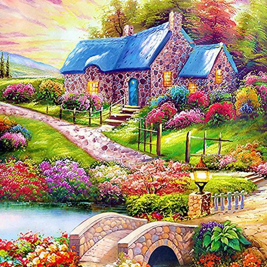 Peinture au numéro champêtre