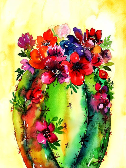 Peinture de cactus par numéros