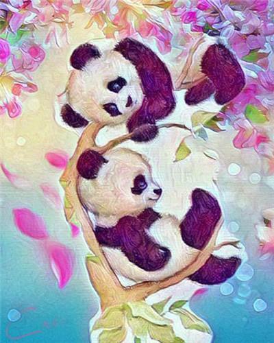Panda Family Paint by Numbers