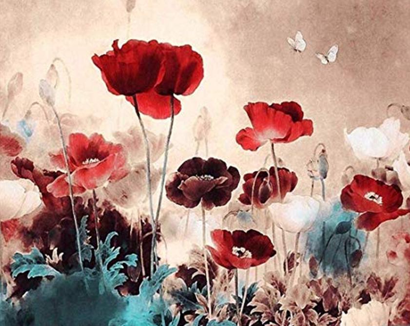 Mer de fleurs  Peinture par numéros