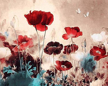 Mer de fleurs  Peinture par numéros