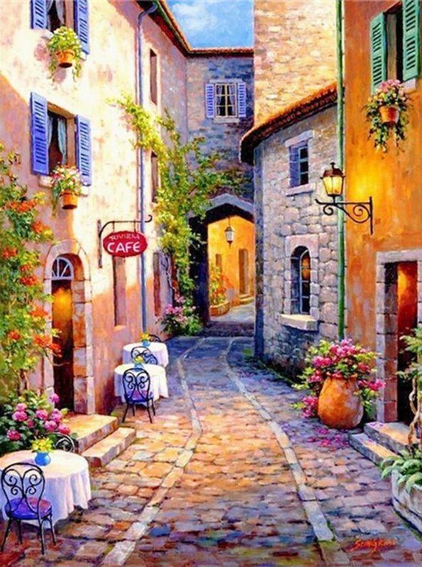Rue de la ville - Peinture par numéros