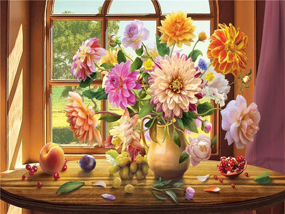 Fleurs près du lit Peinture par numéros
