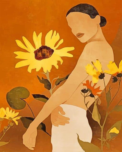 Mrs. Sunflower Painting by Numbers