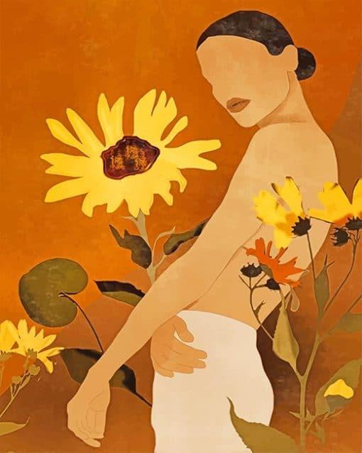 Mrs. Sunflower Painting by Numbers