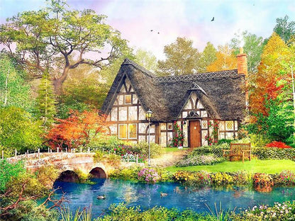 Peinture par numéros de paysage rural