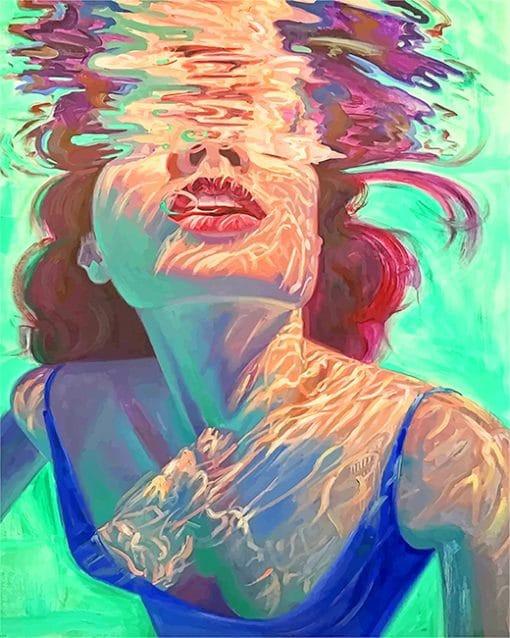 Woman Swimming Paint by Numbers