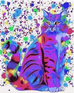Blue Cat Paint by Numbers