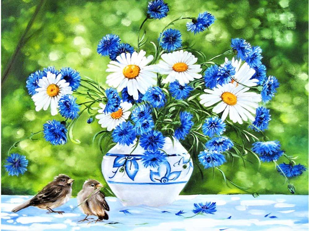 Blue Flower Paint by Numbers