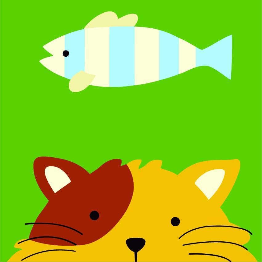 Chat et poisson Peinture par numéros