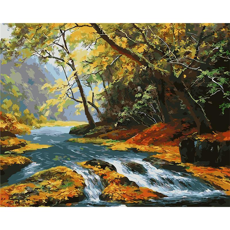 Mountain Stream Paint by Numbers