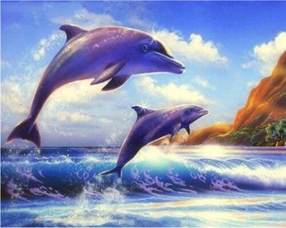 Purple Whale Paint by Numbers
