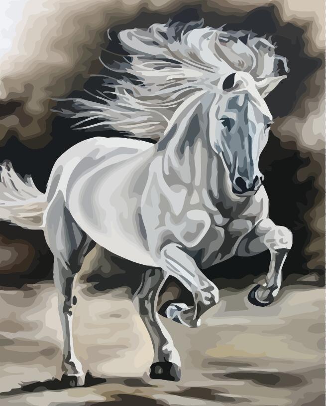 White Horse Paint by Numbers