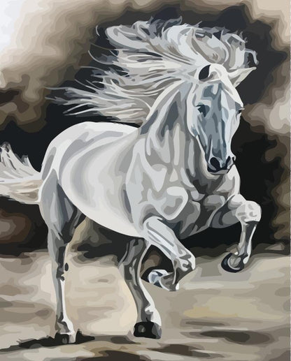 White Horse Paint by Numbers