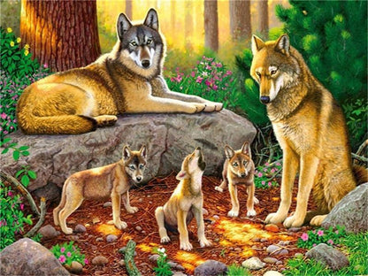 un groupe de chiots Peinture par numéros