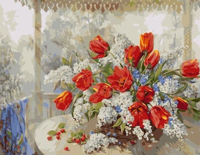 Flowers on the Wall   Paint by Numbers