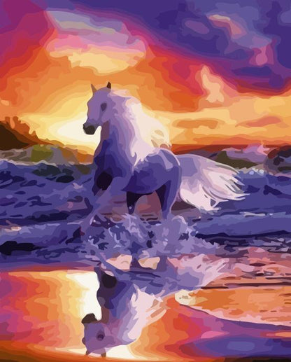 running horse    Paint by numbers