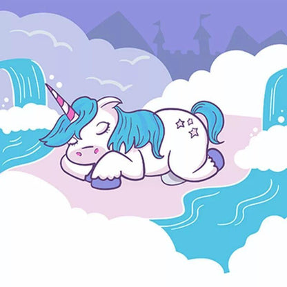 Sleeping Unicorn Paint by Numbers