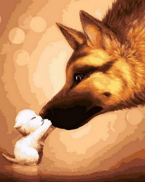 Hundeknochen   Malen nach Zahlen