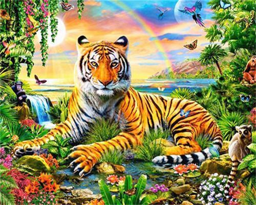 Peinture par numéros de tigre