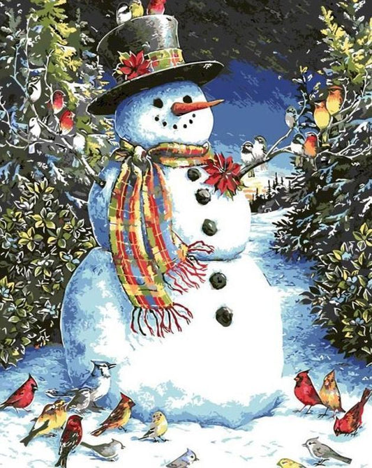 Bonhomme de neige Peinture par numéros